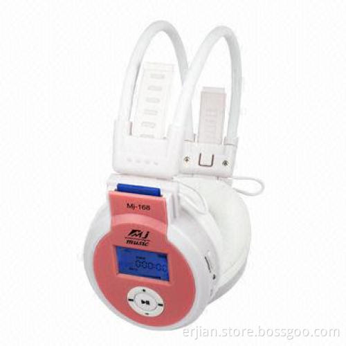 Hi-fi stereo colorful headphones with SD card slot, FM radio, LCD screen